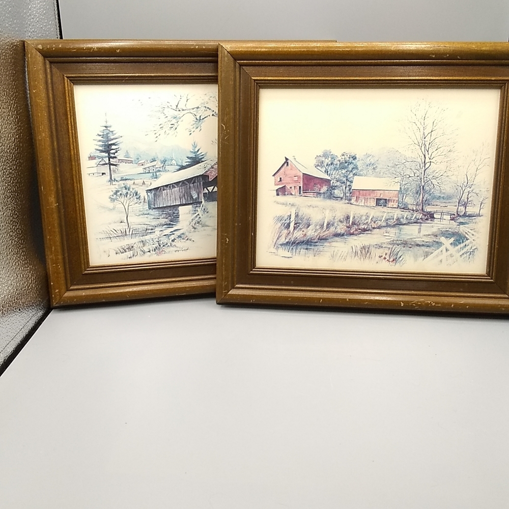 Vintage pair rf Garnett framed prints